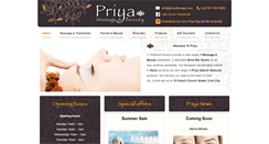 Desktop Screenshot of priyatherapy.com